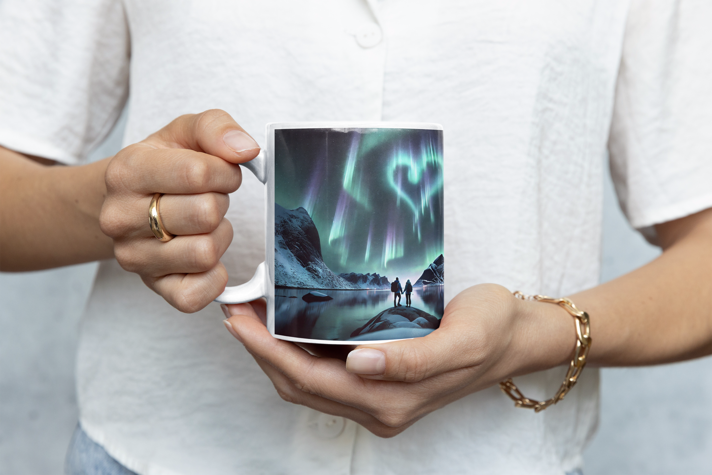 Heart of the Northern Lights | 15 oz Ceramic Mug