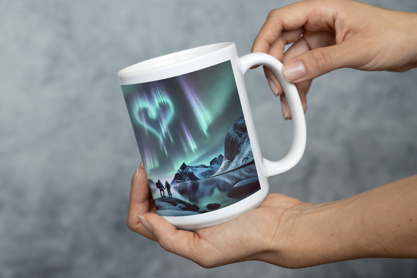 Heart of the Northern Lights | 15 oz Ceramic Mug